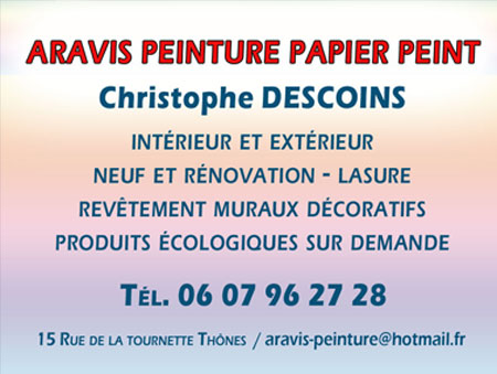 Aravis Peinture Christophe Descoins peintre La Clusaz Thône et région 74